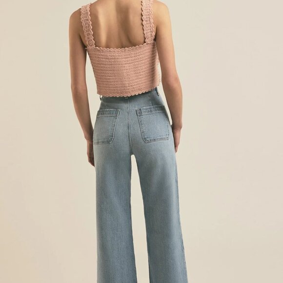 Favorite Daughter The Mischa Super High Rise Wide Leg Jeans Tahoe Wash Size 27 - Picture 15 of 15